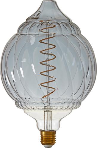 Light & Living Deco LED globe Ø16x25 cm BAROQUE 4W smoke E27 dimbaar