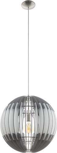 EGLO Olmero hangende plafondverlichting Flexibele montage Grijs, Gesatineerd staal, Wit E27 A,A+,A++,B,C,D,E
