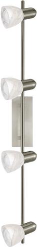 EGLO Ares 1 - Plafondspots - 4 Lichts - Nikkel-Mat - Wit