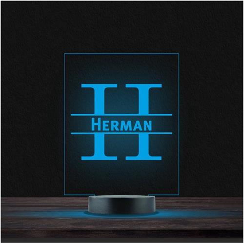 Led Lamp Met Naam - RGB 7 Kleuren - Herman