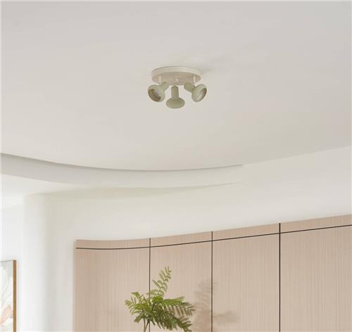 Lindby - buitenspot - 3lichts - IJzer - H: 15 cm - GU10 - beige, lichtgroen