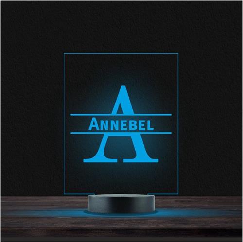 Led Lamp Met Naam - RGB 7 Kleuren - Annebel