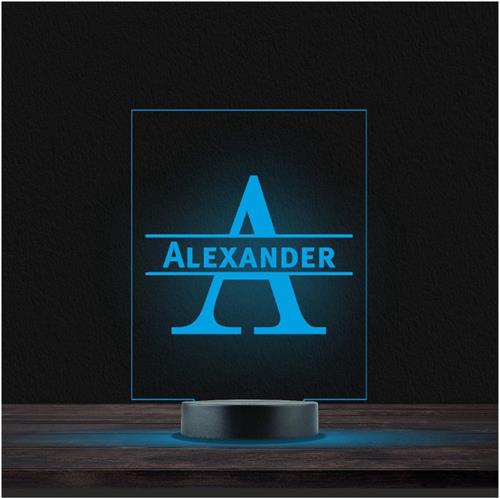 Led Lamp Met Naam - RGB 7 Kleuren - Alexander