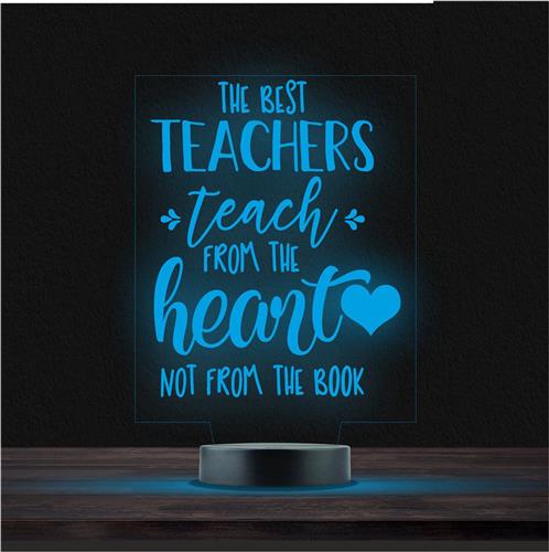 Led Lamp Met Gravering - RGB 7 Kleuren - The Best Teachers