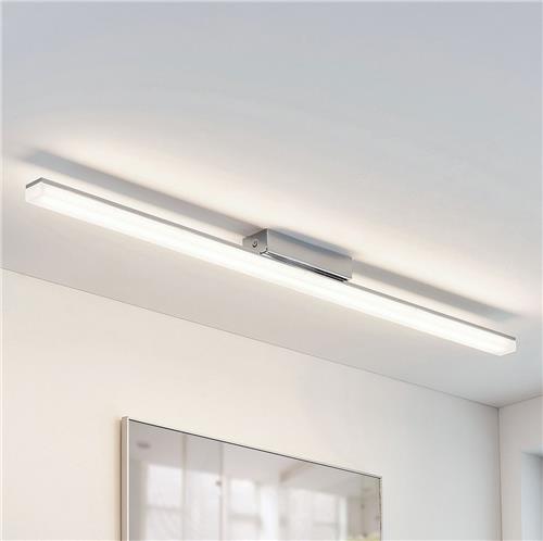 Lindby - Plafondlamp badkamer- met dimmer - acryl, metaal - H: 5.8 cm - wit, chroom