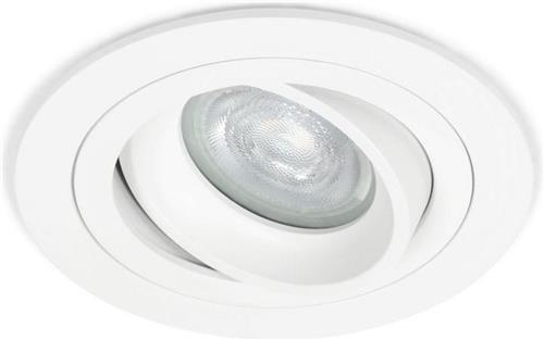 Platte inbouwspot Edis -Rond Wit -Extra Warm Wit -Dimbaar -3.8W -RTM Lighting LED