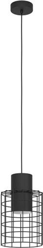 EGLO Milligan Hanglamp - E27 - industrieel - Ø 20 cm - Zwart/Wit