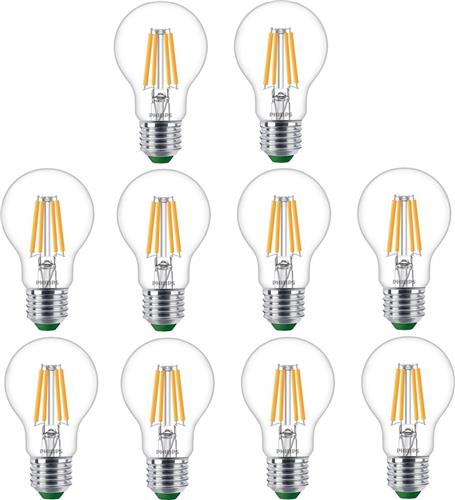 Doos 10 stuks Philips LED Peer E27 2.3W 485lm 2700K Helder Niet-Dimbaar A60 Energielabel A