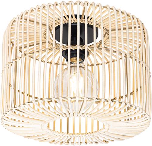 QAZQA maud - Oosterse Plafondlamp - 1 lichts - Ø 30 cm - Naturel - Woonkamer | Slaapkamer | Keuken