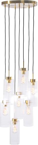 QAZQA laura - Art Deco Hanglamp - 7 lichts - Ø 50 cm - Goud - Woonkamer | Slaapkamer | Keuken