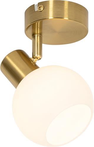 QAZQA anouk - Art Deco Wand en Plafondspot | Spotje | Opbouwspot - 1 lichts - L 10 cm - Goud - Woonkamer