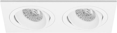 Premium Inbouwspot Wieland Wit Verdiepte dubbele spot Koel Wit (4000K) Met Philips LED