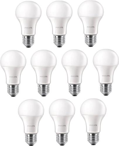 10 stuks Philips LED lamp E27 12.5W 1521lm 6500K Mat Niet dimbaar A60