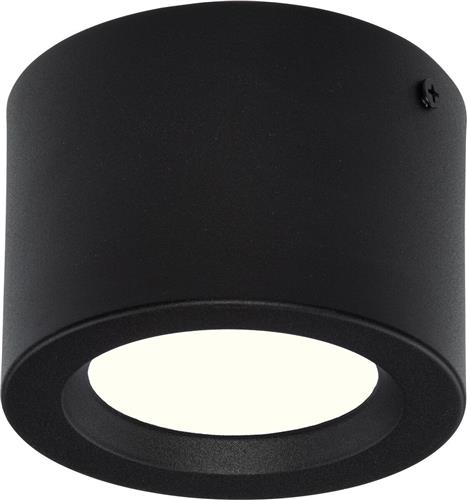 LED Downlight - Opbouw Rond Hoog 5W - Natuurlijk Wit 4200K - Mat Zwart Aluminium - Ø105mm