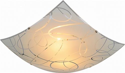 LED Plafondlamp - Plafondverlichting - Trion Spirilo - E27 Fitting - 2-lichts - Vierkant - Mat Wit - Aluminium