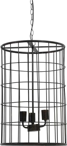 Light & Living Hanglamp  BINTY Ø40x60 cm  -  zwart zink