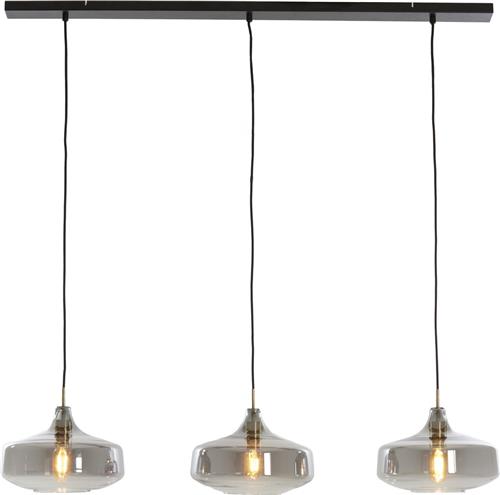 Light & Living Hanglamp Solna - 3-Lamps - Smoke/Antiek Brons
