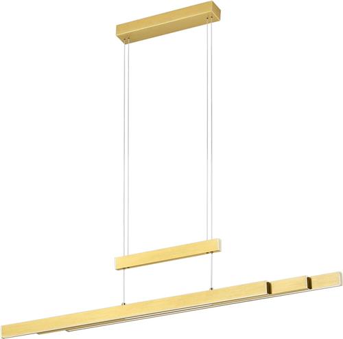 LED Hanglamp - Torna Trojan Up and Down - 54W - Aanpasbare Kleur - Rechthoek - Mat Goud - Aluminium