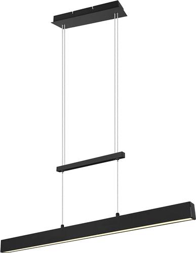 LED Hanglamp - Torna Parola Up and Down - 31W - Warm Wit 3000K - Dimbaar - Rechthoek - Mat Zwart - Aluminium