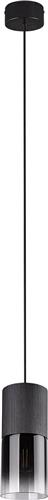 LED Hanglamp - Torna Borin - E27 Fitting - Rond - Mat Zwart - Aluminium