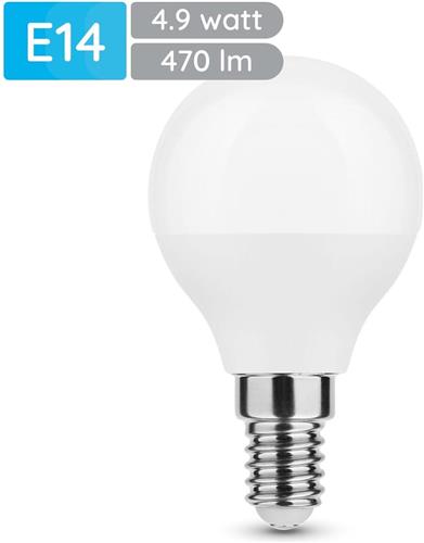 Modee E14 LED Lamp 4.9W - 470lm - 6000K - Daglicht Wit - LED Globe Mini P45 - Vervangt 40W Halogeen Gloeilamp