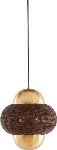 Light & Living Hanglamp Cetara - Kralen - 26cm - Donkerbruin/Brons
