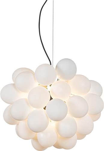 QAZQA uvas - Design Hanglamp eettafel - 8 lichts - Ø 50 cm - Wit - Woonkamer | Slaapkamer | Keuken