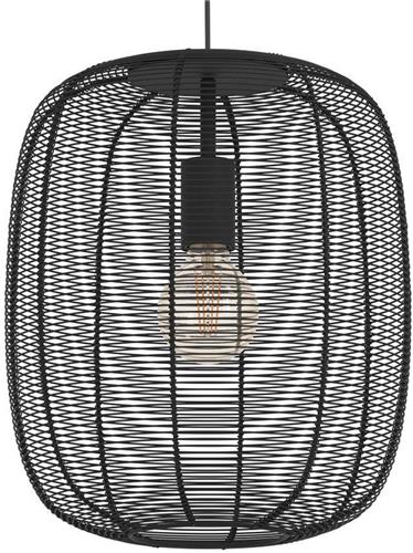 EGLO Rinroe Hanglamp - E27 - Ø 32,5 cm - 1 lichts - Zwart - Staal