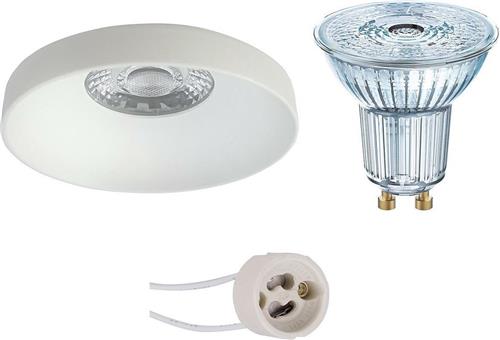 LED Spot Set - OSRAM Parathom PAR16 940 36D - Pragmi Vrito Pro - GU10 Fitting - Dimbaar - Inbouw Rond - Mat Wit - 5.5W - Natuurlijk Wit 4000K - Ø82mm