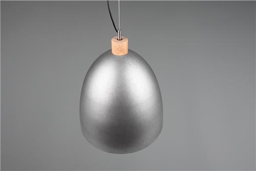 LED Hanglamp - Torna Jaguar - E27 Fitting - Rond - Mat Nikkel - Aluminium - Tot 60W