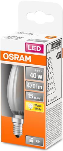 OSRAM 4058075436503 LED-lamp Energielabel E (A - G) E14 Kaars 4 W = 40 W Warmwit (Ø x l) 35 mm x 100 mm 1 stuk(s)