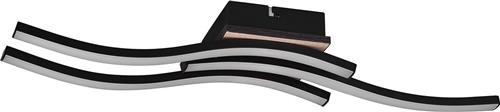 LED Plafondlamp - Plafondverlichting - Torna Dalga - 3-lichts - 5W - 3000K - Warm Wit - Gebogen Vorm - Bruin - MDF