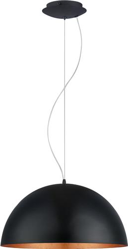 EGLO Gaetano 1 Hanglamp - E27 - Ø 53 cm - Zwart/Koper