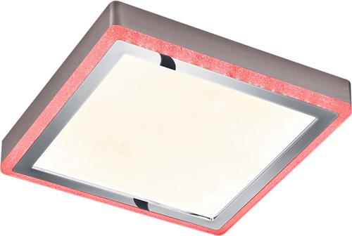 LED Plafondlamp - Plafondverlichting - Trion Slodan - 20W - Aanpasbare Kleur - Afstandsbediening - Dimbaar - Vierkant - Mat Wit - Kunststof