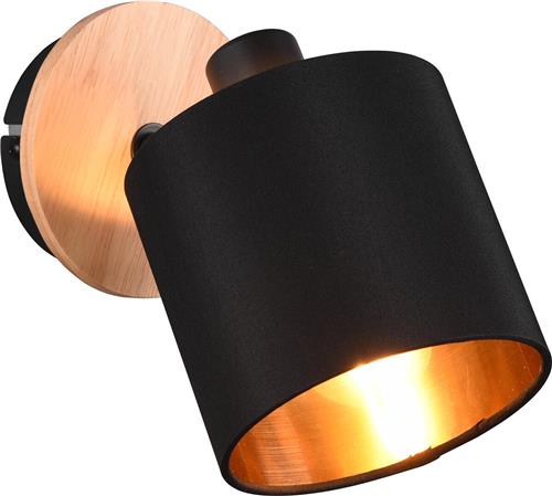 LED Wandspot - Wandverlichting - Trion Torry - E14 Fitting - Rond - Mat Bruin - Aluminium
