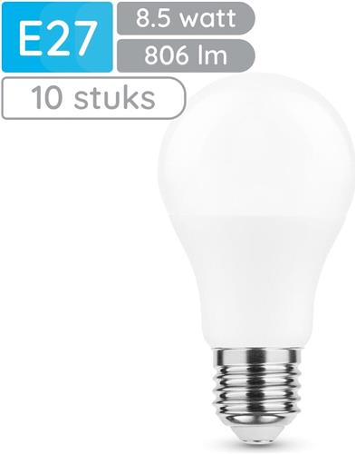 Modee E27 LED Lamp 8.5W - 806lm - 2700K - Warm Wit - LED Globe A60 - Vervangt 60W Halogeen Gloeilamp - 10 stuks
