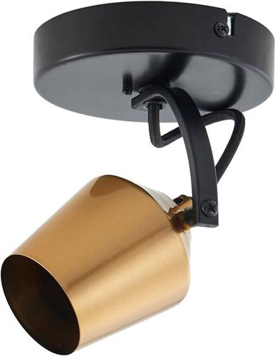 Lindby - buitenspot - 1licht - IJzer - H: 14.5 cm - GU10 - zwart, goud