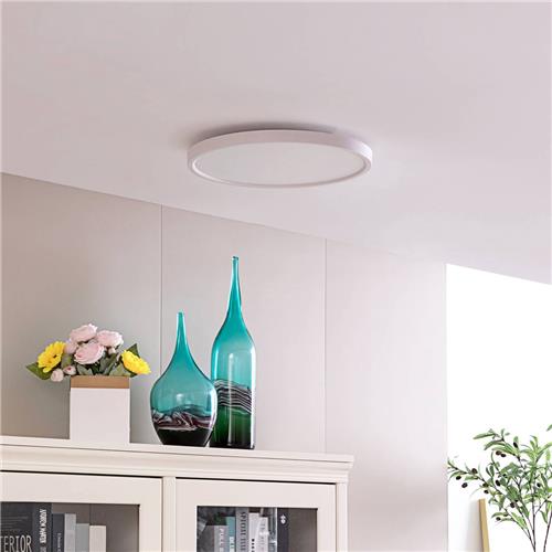 Lindby - Slimme plafondlamp - RGB - CCT - 1licht - Kunststof - H: 4 cm - wit - Inclusief lichtbron