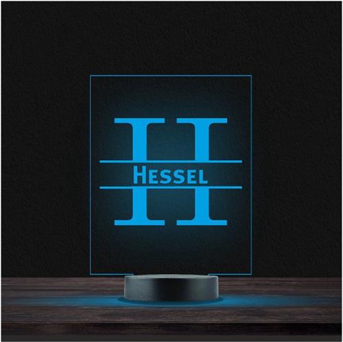 Led Lamp Met Naam - RGB 7 Kleuren - Hessel
