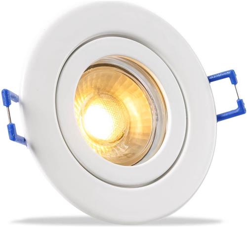 IP44 LED Inbouwspot Riley - badkamer of buiten - Ronde spot - Wit - Extra Warm Wit - 2700K - 4Watt - Philips