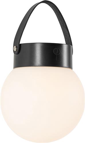 QAZQA cornelia - Moderne Dimbare LED Hanglamp met Dimmer met Solar | Zonne energie voor buiten - 1 lichts - Ø 14 cm - Zwart - Buitenverlichting