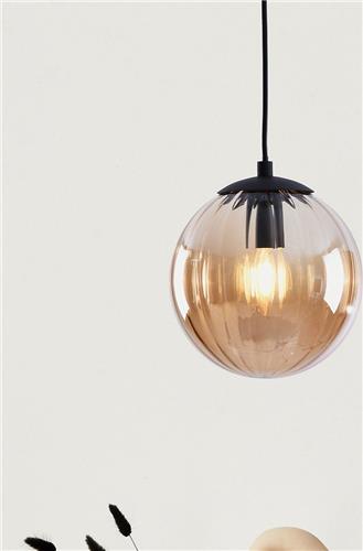 Hanglamp met amber glas, 1-lichts - Maja