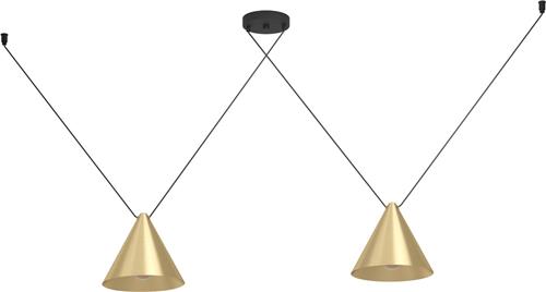 EGLO Narices 1 Hanglamp - E27 - 173 cm - Goud/Zwart - Staal