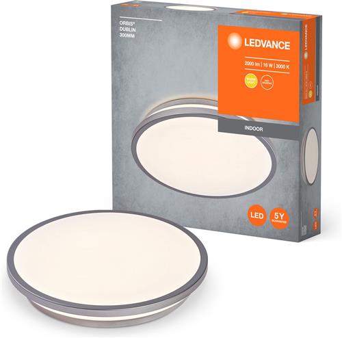 LEDVANCE ORBIS DUBLIN plafondlamp, zilver, 16W, 2000lm