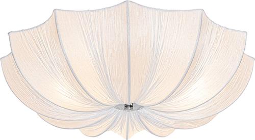 QAZQA plu - Design Plafondlamp - 3 lichts - Ø 52 cm - Wit - Woonkamer | Slaapkamer | Keuken