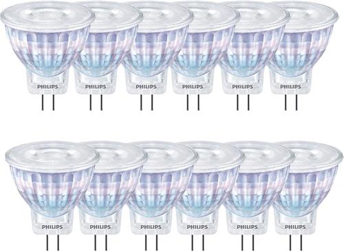 Philips CorePro LEDSpot MR11/GU4 2.3W 2700K 184lm 12V - 827 - Zeer Warm Wit - Per doos á 12 stuks