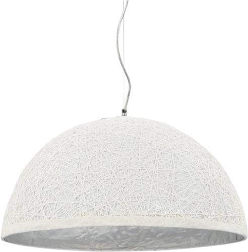 vidaXL Hanglamp E27 Ø50 cm wit en zilver