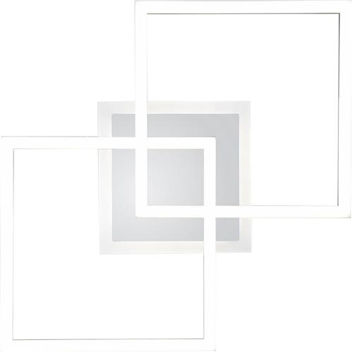 LED Plafondlamp - Plafondverlichting - Trion Venda - 25W - Natuurlijk Wit 4000K - Dimbaar - Vierkant - Mat Chroom - Aluminium