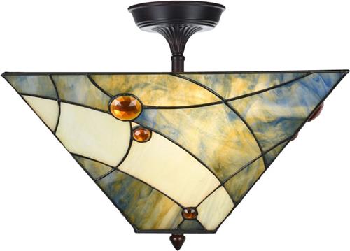 Art Deco Trade - Tiffany Verlengde Plafonnière Sky Blue
