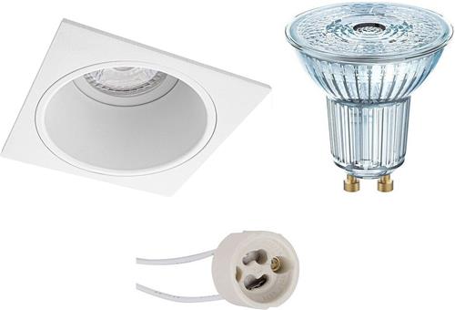 LED Spot Set - OSRAM Parathom PAR16 940 36D - Proma Minko Pro - GU10 Fitting - Dimbaar - Inbouw Vierkant - Mat Wit - 3.7W - Natuurlijk Wit 4000K - Verdiept - 90mm